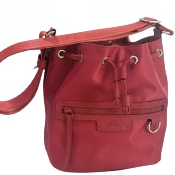 🆕-Longchamp Neoprene Bucket Bag- Red. - Picture 2 of 11
